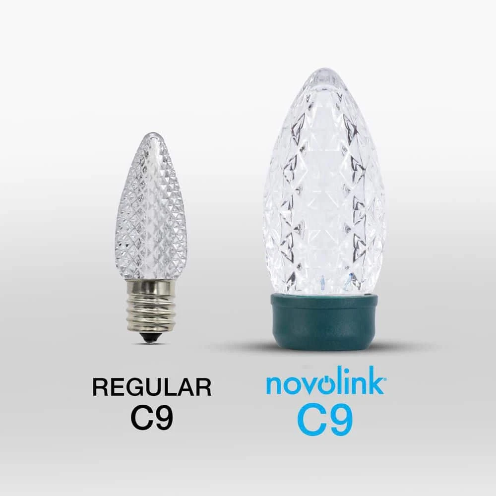 11 Ft. 12-Count Facetted LED Large C9 Bulb RGBw Color-Changing Christmas String Light 9 11 Ft. 12-Count Facetted LED Large C9 Bulb RGBw Color-Changing Christmas String Light - Image 9