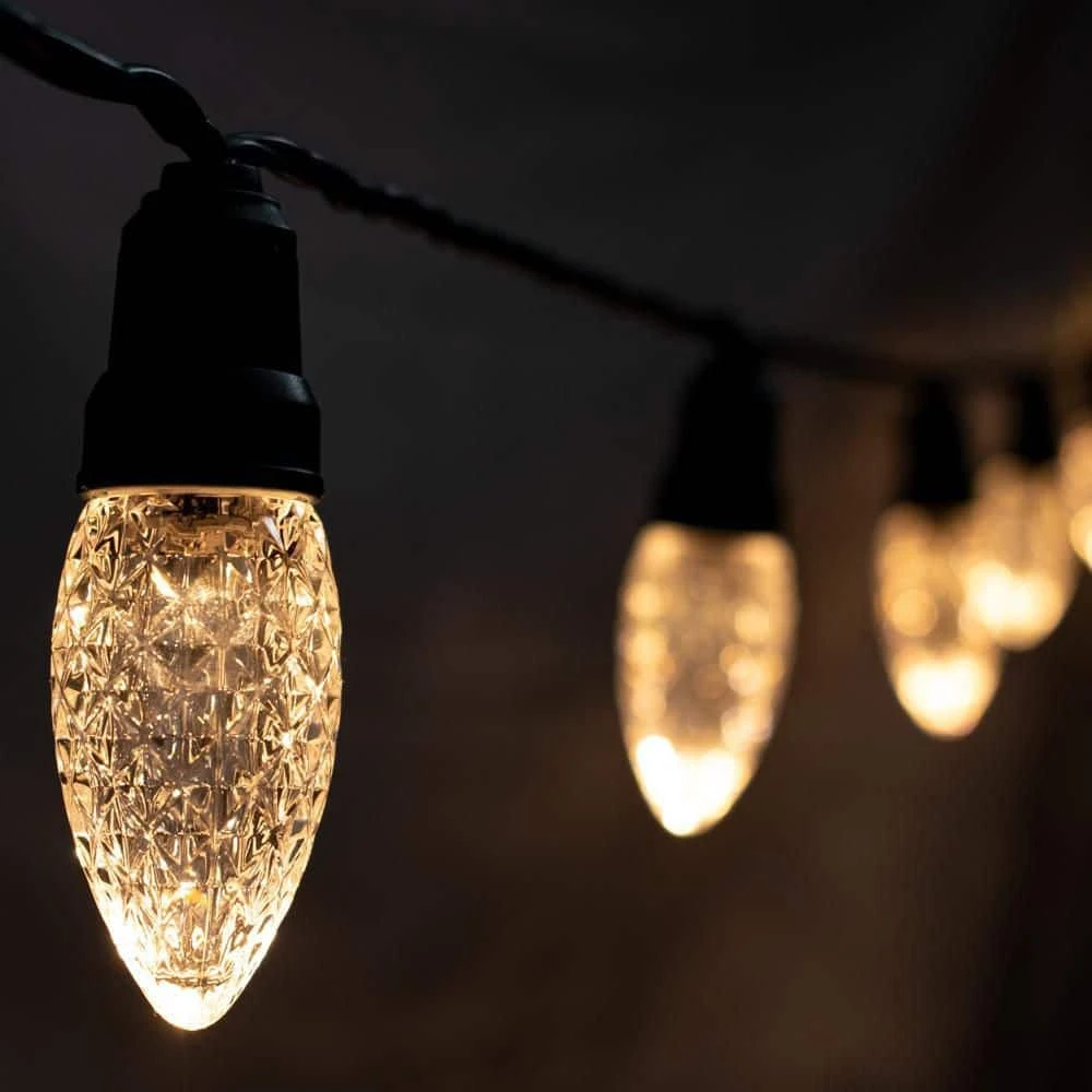 11 Ft. 12-Count Facetted LED Large C9 Bulb RGBw Color-Changing Christmas String Light 10 11 Ft. 12-Count Facetted LED Large C9 Bulb RGBw Color-Changing Christmas String Light - Image 10