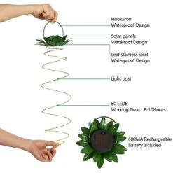 60 LED Yellow Light Color Christmas Pineapple Hanging Lights (2-Pack) -Northlight Shop sowaz christmas novelty lights ssl067wx2 c3 1000