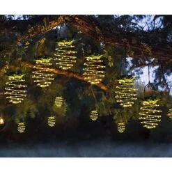 60 LED Yellow Light Color Christmas Pineapple Hanging Lights (2-Pack) -Northlight Shop sowaz christmas novelty lights ssl067wx2 d4 1000