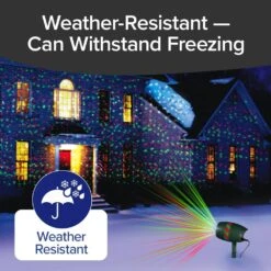 8 In. 9 Unique Pattern Christmas Multi Color LED Light Projector With Stake And Remote -Northlight Shop star shower christmas light projectors 17205 1f 1000