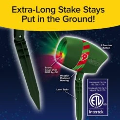 8 In. 9 Unique Pattern Christmas Multi Color LED Light Projector With Stake And Remote -Northlight Shop star shower christmas light projectors 17205 76 1000