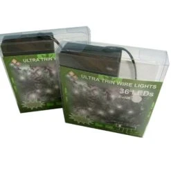 9 Ft. 36-Light Battery Operated LED White Ultra Thin Wire (Bundle Of 2) -Northlight Shop starlite creations christmas string lights ba03 w036 a1b 66 1000