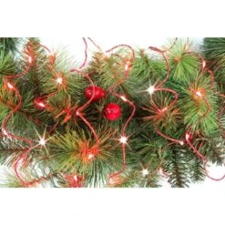 12 Ft. Pre-Lit LED Battery Operated Red Single Braided Garland (Bundle Of 2) -Northlight Shop starlite creations christmas string lights br04 1r012 a1b 31 1000