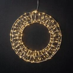 16" Christmas Small Lighted Silver Wreath -Northlight Shop sullivans christmas novelty lights met2384 1f 1000