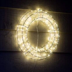 16" Christmas Small Lighted Silver Wreath -Northlight Shop sullivans christmas novelty lights met2384 4f 1000