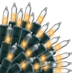 Incandescent Clear Christmas Lights Outdoor 200(2x100) Counts 45 Ft. Christmas Tree Lights Indoor Warm White String