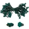50 Ft. C7/E12 Green Wire Socket Stringer With 12 In. Spacing