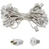 50 Ft. C9/E17 White Wire Socket Stringer With 12 In. Spacing