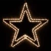 24 In. 148-Light LED Warm White 5 Point Classic Hanging Star