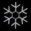 36 In. 218-Light LED Cool White 18 Point Hanging Snowflake Decor