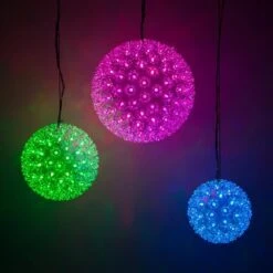 7.5 In. 120-Light LED Color Changing Starlight Sphere With Remote Control -Northlight Shop wintergreen lighting christmas novelty lights 76060 76 1000