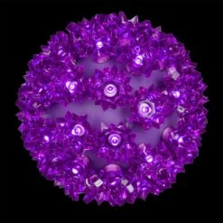 6 In. 70-Light LED Purple Decorative Starlight Sphere