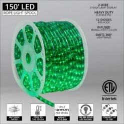 150 Ft. 1800-Light Green Christmas LED Rope Light Kit -Northlight Shop wintergreen lighting christmas rope lights 73636 c3 1000