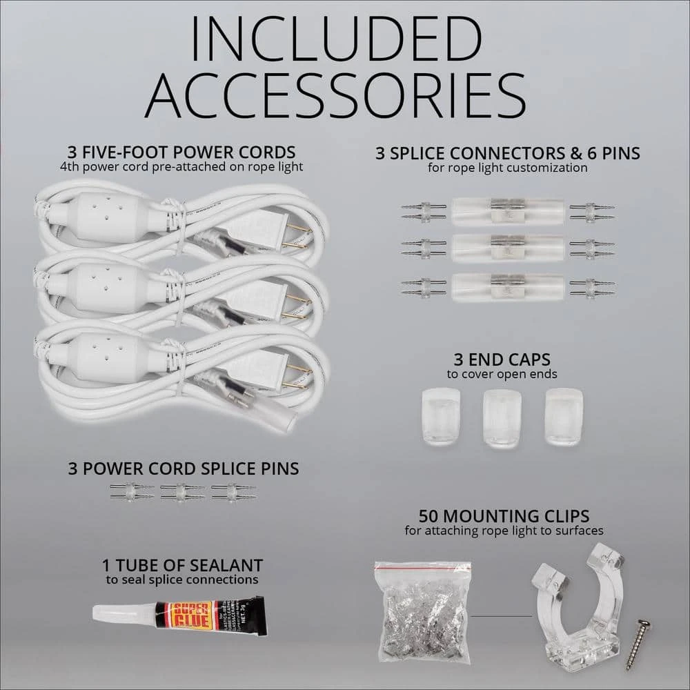 150 Ft. LED Red Rope Light Kit 5 150 Ft. LED Red Rope Light Kit - Image 5