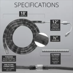 18 Ft. 216-Light LED Red And Green Christmas Rope Light -Northlight Shop wintergreen lighting christmas rope lights 83245 1f 1000