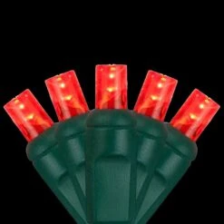 24 Ft. 70-Light Red 5 Mm LED Mini Light Set