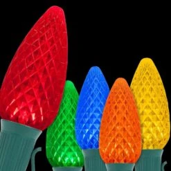 OptiCore 24 Ft. 25-Light Multicolor LED Faceted C9 String Light Set