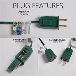 OptiCore 24 Ft. 25-Light Multicolor LED Faceted C9 String Light Set -Northlight Shop wintergreen lighting christmas string lights 78066 76 1000