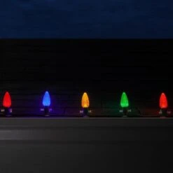 OptiCore 24 Ft. 25-Light Multicolor LED Faceted C9 String Light Set -Northlight Shop wintergreen lighting christmas string lights 78066 fa 1000