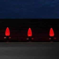 OptiCore 24 Ft. 25-Light Red LED Faceted C9 String Light Set -Northlight Shop wintergreen lighting christmas string lights 78074 fa 1000