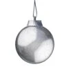 5 In. Silver LED Outdoor Hanging Globe Ornament