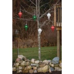 9 In. Red Single LED Outdoor Hanging Finial Ornament -Northlight Shop xodus innovations christmas novelty lights wp680 c3 1000